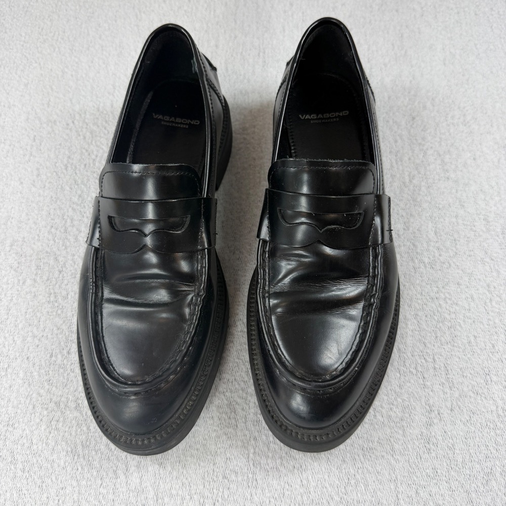 Vagabond Shoemakers Alex Black Leather Penny Loafers 4448-304-20 Women 9 EU 39